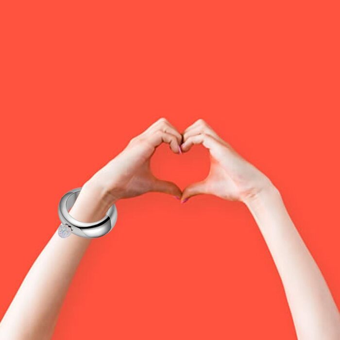 Набір флакончиків Qingo з браслетом, перстнем та флаконом, креативний нержавіючий сталь, 304 сталь, 100 мл, чорний з кришкою зі стразами (рожевий з кришкою зі стразами)