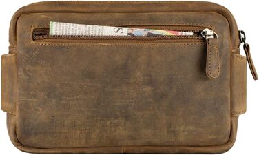 STILORD Сумка на пояс з екошкіри Vintage для чоловіків, жінок та дітей. Сумка через плече, поясна, для подорожей, фестивалів, спорту. Ексклюзивний дизайн, колір: середньо-коричневий