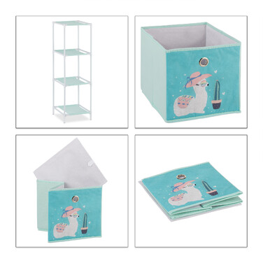 Relaxdays Children's Shelf Llama with Boxes