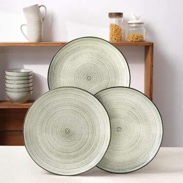 Сервіз Tempus Serie на 6 осіб (18 предметів), керамічний, для щоденного використання, безпечний у мікрохвильовці та посудомийній машині