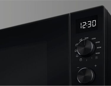 Мікрохвильова піч AEG MFB252DB з грилем, 25 літрів, 900 Вт, інверторна технологія, чорний колір