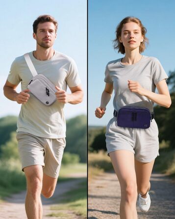 Гірчатка Mokze Bauchtasche 2L - Стильна поясна сумка для чоловіків та жінок, водонепроникна, для бігу, їзди на велосипеді, подорожей, Marineblau (Морський блакитний)