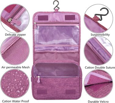 Сумка для туалетних аксесуарів | Розкладна дорожня сумочка з ручкою | Багатофункціональна косметичка, сумочка для душу для чоловіків та жінок (Зелена)