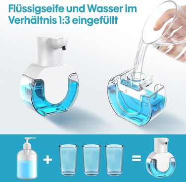 Автоматичний диспенсер для мила на батарейках, USB, безконтактний, настінний, 420 мл