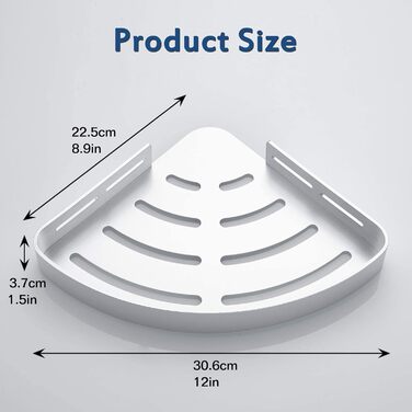 GERUIKE Shower Shelf No Drilling Shower Basket Shower Shelf Corner Wall Mount Adhesive Pad Silver Aluminum 2 Pack Shower Gel Shampoo Holder Corner Shelf Corner Rack for Shower Bathroom Kitchen