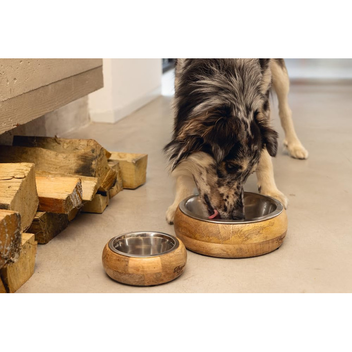 Lotte Holznapf Mandira 650ml Ceramic Dog Bowl - Brown