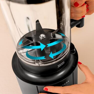 Cecotec Stand Mixer Grand Katana 2700MAX Total Destroy Screen B. Maximum Power 2700W, Digital Display, 8-Blade Knife with Black Titanium Coating, 1.8L Glass Jug Black / Display