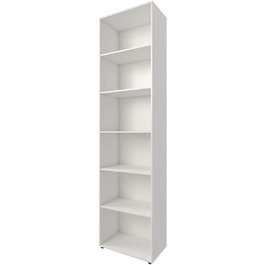 Möbelando Trio 6 - White 6-Tier Corner Shelf