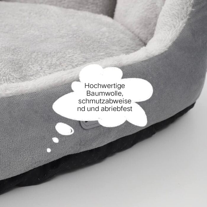 Кругле ліжко для собак та котів, м'яке, зручне, антиковзаюче, бежеве, S (37x33x13 см)