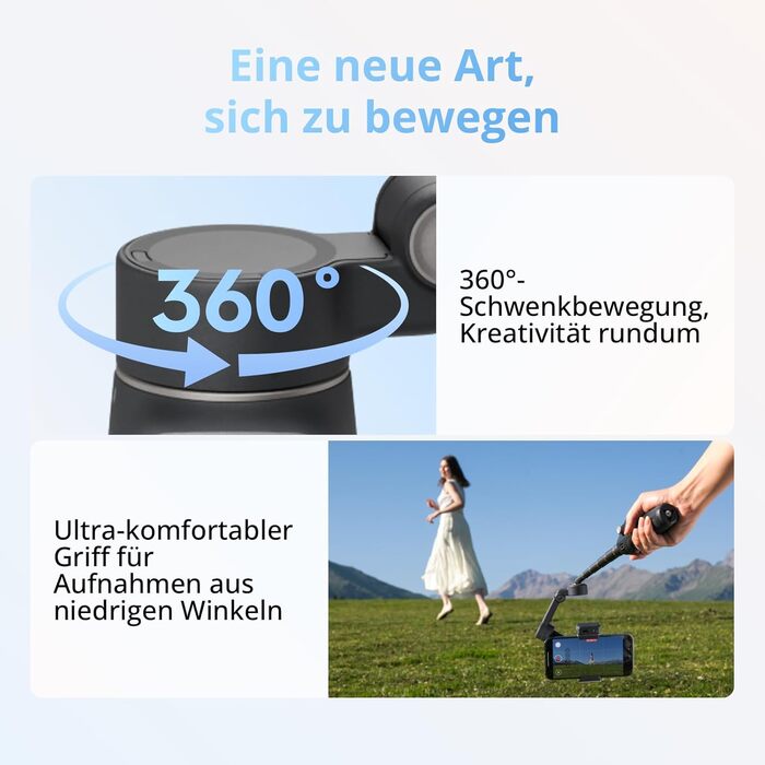 DJI Osmo Mobile 8 Kreativ Combo (Мікрофон DJI Mic Mini), Стабілізатор для смартфона, AI-трекінг, 360° обертання