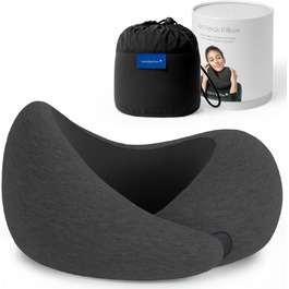 Подушка для шиї Ostrichpillow Go з Memory Foam, ергономічний дизайн 360°, темно-синій