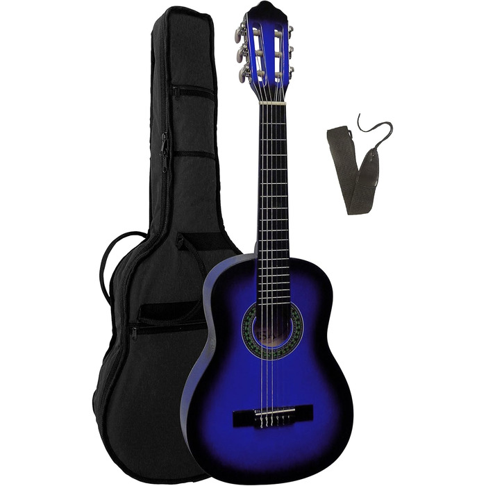 Концертна гітара для дітей K3: блакитна, з чохлом та ременем