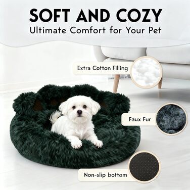 М'яке ліжко для собак та котів з дизайном ведмежих лапок, 50 см, сірого кольору. Зручне та тепле місце для сну маленьких та середніх собак, котів та кроликів. Легко миється.