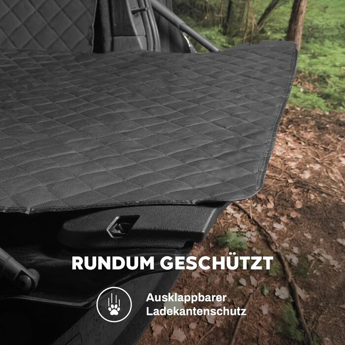Захист для багажника автомобіля від бруду та подряпин для собак, водонепроникний, з захистом бокових стінок та краю, універсальний, 174 x 190 см (Чорний)