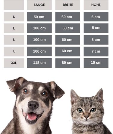 Лежанка для собак Leo 100x60x5 см та килимок 60x100 см, антрацит, знімний чохол, м'яка підкладка