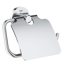 Тримач для туалетного паперу GROHE Start з кришкою, хромований, монтаж без свердління або на гвинти, 41179000