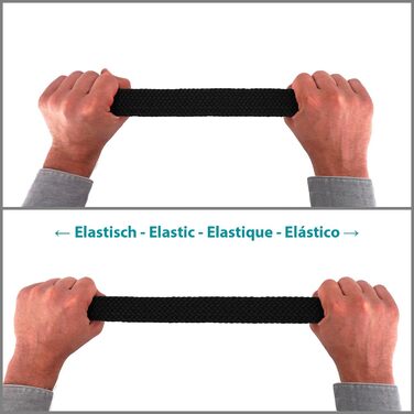 Плетіний еластичний ремінь DonDon для жінок та чоловіків, чорний, 100-120 см