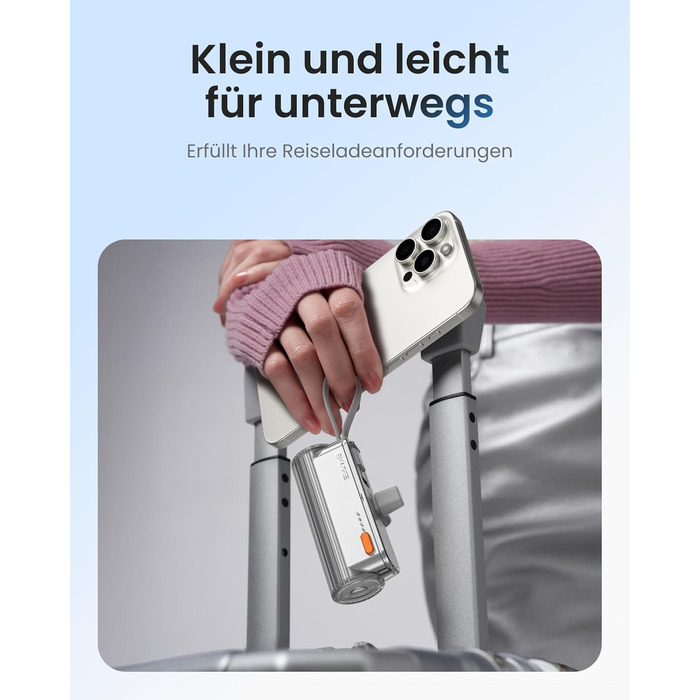 Power Bank SHARGE Flow Mini 2 22.5W: Компактний павербанк з інтегрованим кабелем для iPhone та Galaxy
