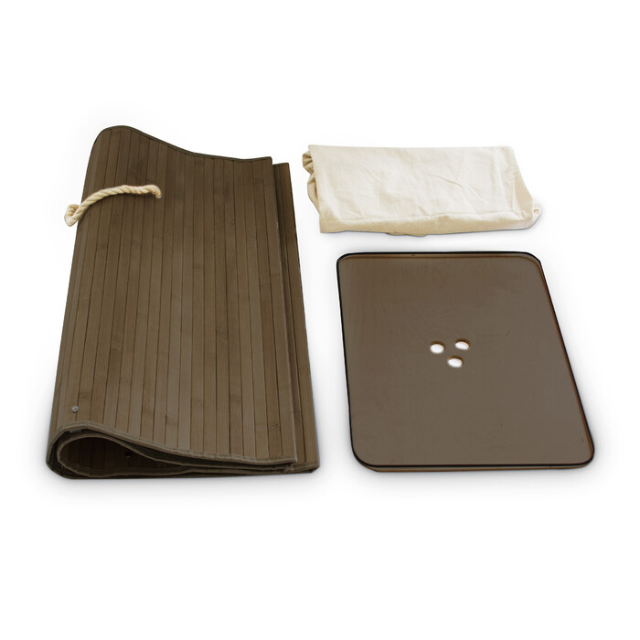 Relaxdays Bamboo Laundry Basket, Square