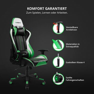 Геймерське крісло Drift DR175PINK: Професійне, чорно-рожеве, екошкіра, регульовані підлокітники, клас 4