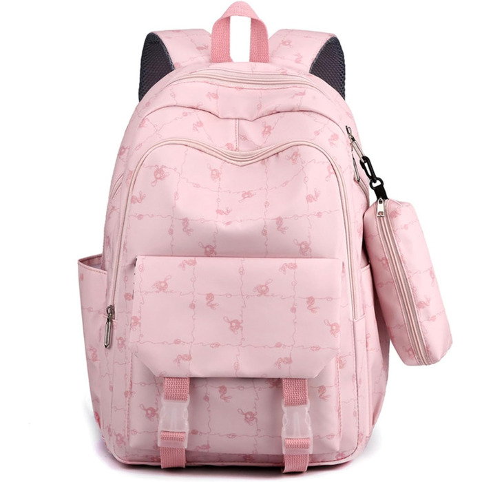 Великий рюкзак для учнів середньої школи, шкільний рюкзак для дівчат, рюкзак для полегшення навантаження, синій шкільний рюкзак для хлопців (рожевий)