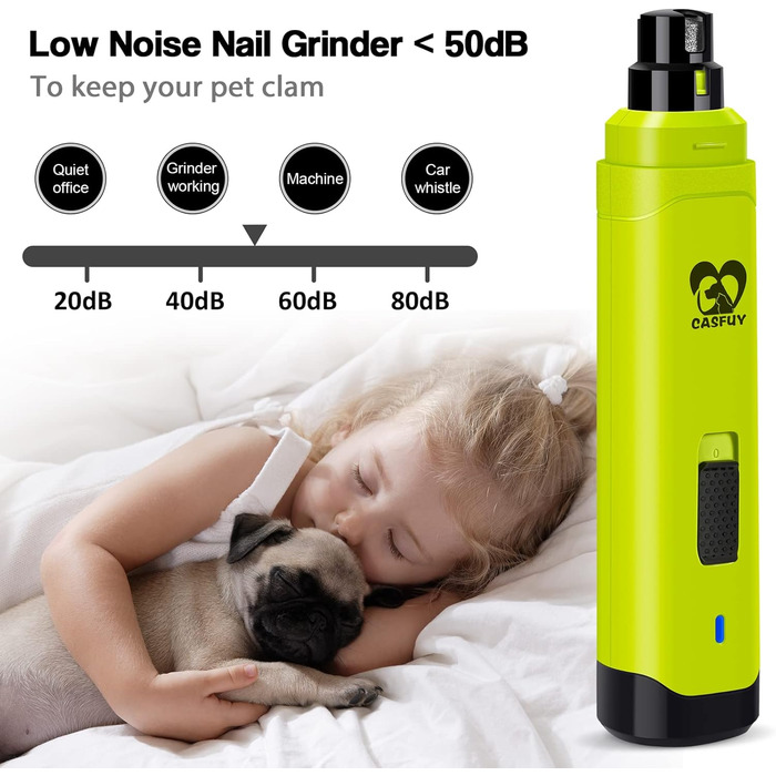 Електричний триммер для собак та котів Casfuy - професійний, 2 швидкості, акумуляторний, для маленьких та середніх порід