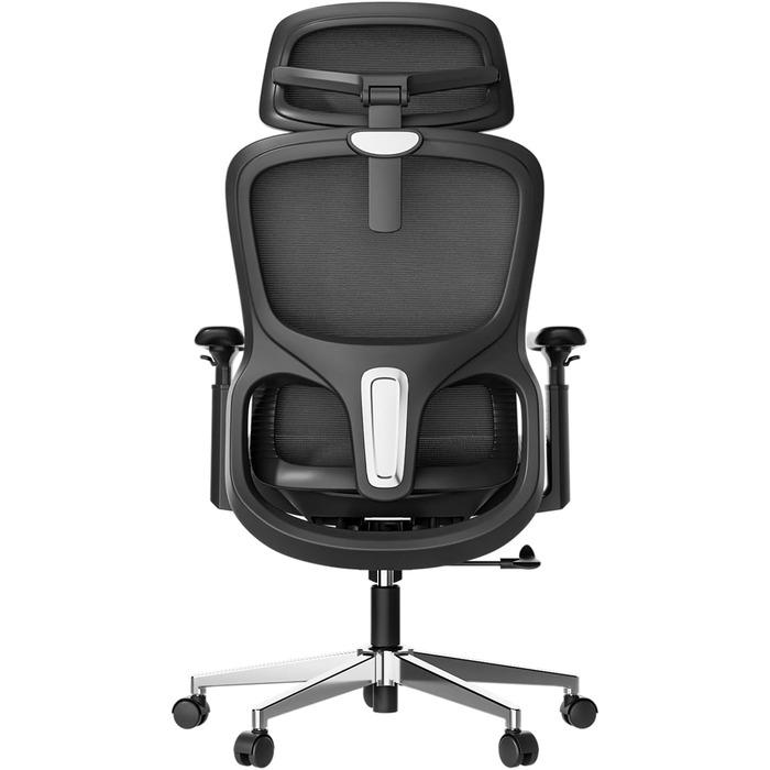 Hbada P2 Air Ergonomic Office Chair with 3D Lumbar Support, Adjustable Mesh Chair, 3D Armrests, Headrest & Comfortable Seat - Home & Office Desk Chair (Black, Luxury Version)