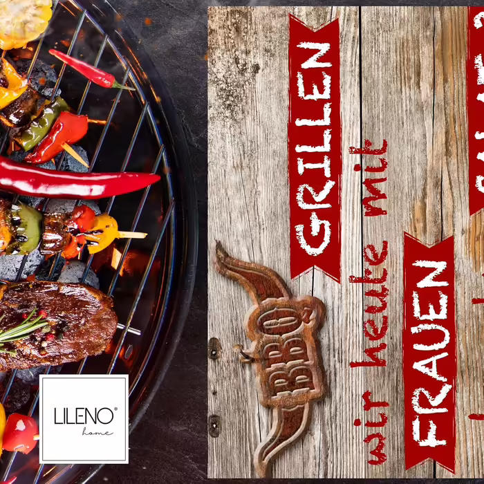 Гриль-мат LILENO HOME 75x120 см для BBQ та газових/вугільних грилів – захисна підкладка для підлоги, ідеально для сімейного барбекю, грилювання з друзями, жінками