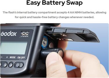 Спалах для камери Godox TT520III, швидка зарядка 1.8с, 400x потужність, сумісний з Canon, Nikon, Panasonic, Olympus, Pentax (без TTL)