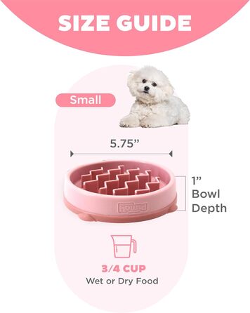 Миска для собак Outward Hound Fun Feeder, велика, рожева - уповільнює харчування, запобігає здуттям, нековзна миска для води та корму
