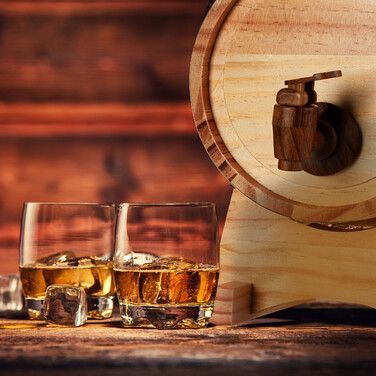 Relaxdays Wooden Schnapps Barrel