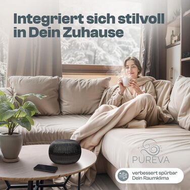 Зволожувач повітря Flow без струму до 25м² [НОВА ФОРМУЛА] - абсорбер вологості для комфортного мікроклімату, 450г гранул, чорний