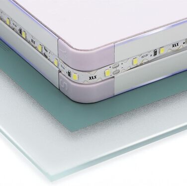 Дзеркало для ванної кімнати з підсвічуванням 40x60 см LED, з вимикачем, холодне біле світло 6000K