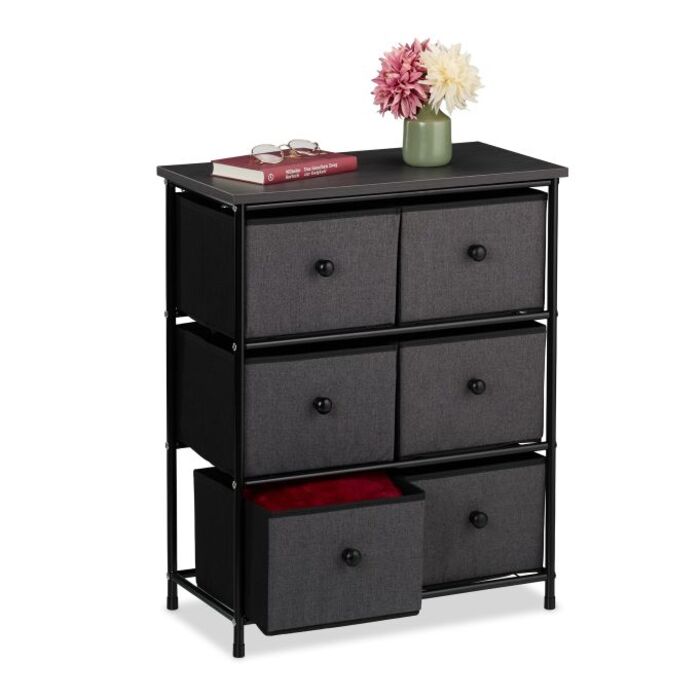 Relaxdays Chest of Drawers, 6 Drawers
