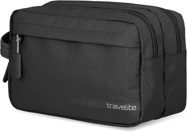 Косметичка для ручної поклажі Travelite Kick Off: практична культбагаж для подорожей та спорту, 26 см, 5 л, сірий (чорний)