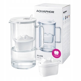 Набір: скляний фільтр-кувшин Aquaphor Glass 2,5 л + 6 змінних картриджів Maxfor MG+