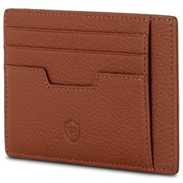 Шкіряний картхолдер VON HEESEN з RFID-захистом, портмоне для кредитних карток з наппа-шкіри, 9 відділень, унісекс (коньячний коричневий)
