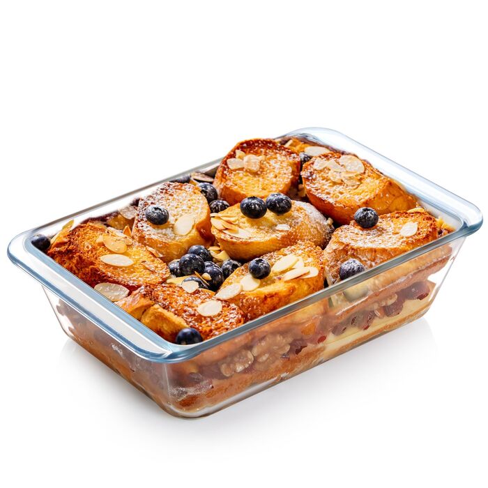 Форма для запікання NUTRIUPS, скло, 20x15x6 см, об'єм 1.4 л - прямокутна, для лазаньї