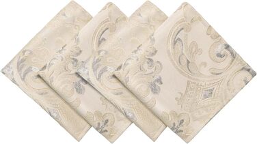 TOPLUXE Cloth Napkins 4-Pack 45x45cm, Washable Napkins, Table Decoration for Dining Table Home Kitchen Room Restaurant (Light Apricot)