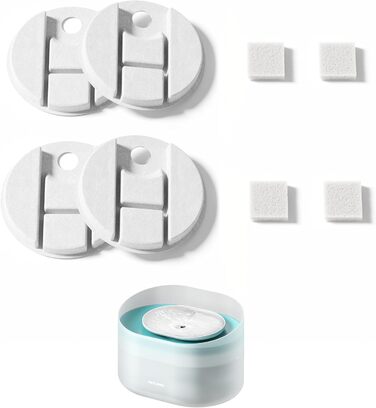 PETLIBRO фонтанчик для пиття собак та котів, 8 л, захист від розливання, тихий (26 дБ), легко миється, підходить для великих собак/кількох котів, білий (з фільтром)