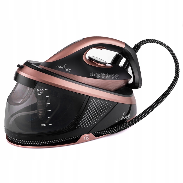 Парова станція Lehmann: генератор пари, праска з керамічним покриттям, 2400 Вт