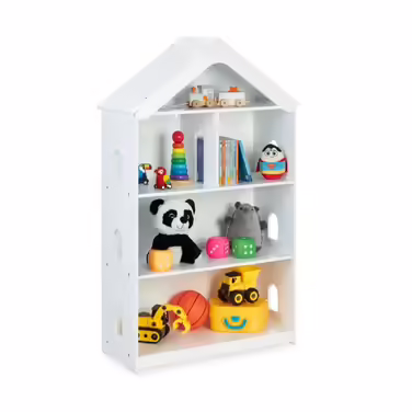 Relaxdays Tall Children's Shelf in House Shape