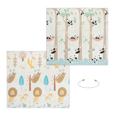 Relaxdays Foldable Play Mat with Animal Motifs