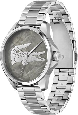 Годинник Lacoste LE Croc чоловічий кварцовий сріблястий/золотистий/чорний браслет з нержавіючої сталі