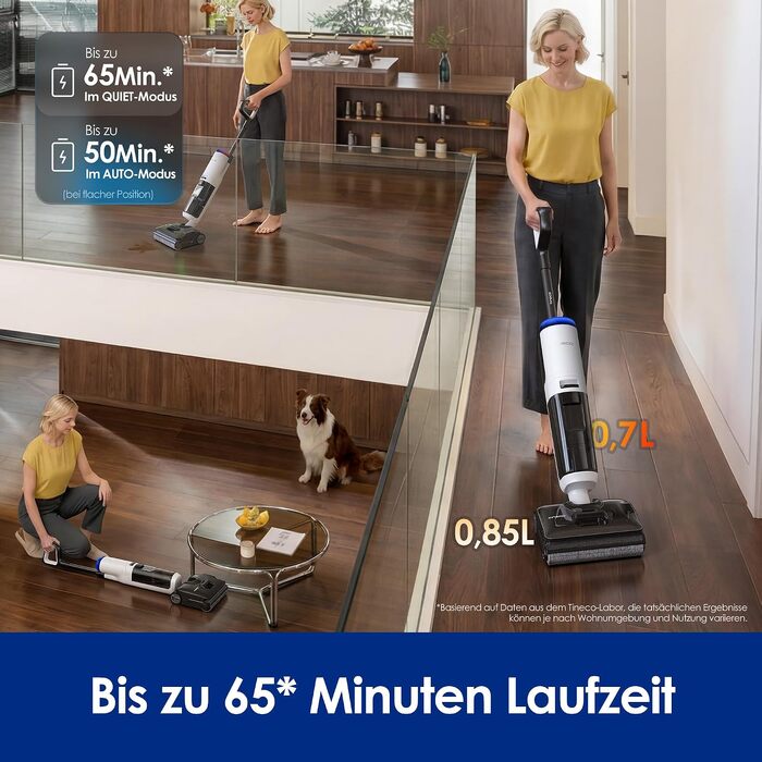 Вертикальний миючий пилосос Tineco Floor ONE S7 Stretch Turbo з функцією FlashDry та DualBlock