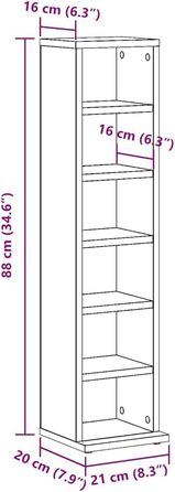 VidaXL CD Shelf with Ample Storage