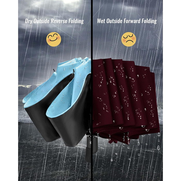 Чакіпі Парасолька велика, штормостійка, компактна для подорожей, автоматична, для жінок та чоловіків – UV-захист, 210T покриття, діаметр 97 см, 8 спиць (Бежевий, 108 см)