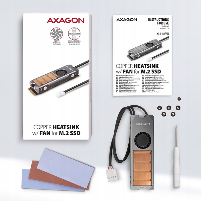 Охолодження для M.2 SSD 2280 Axagon CLR-M2FAN