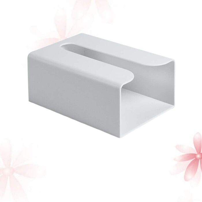 Cabilock Towel Dispenser Wall Tissue Box Wall Mount Under Table Cabinet No Trace Paper Towel Paper Towel Folded Towel Storage Kitchen Bathroom Toilet Office Gray