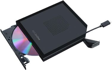 Зовнішній DVD-привід та записувач ASUS ZenDrive V1M (SDRW-08V1M-U) з інтерфейсом USB-C, підтримкою M-Disc, для Windows 11 та macOS